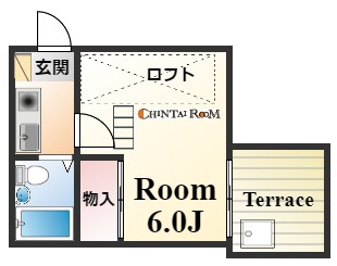 神戸市灘区大内通４丁目のアパートの間取り