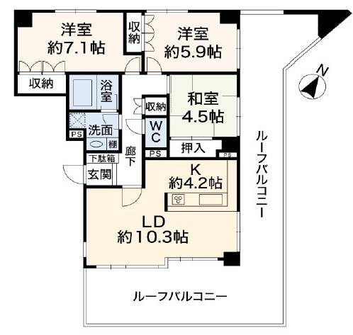 クレフ本山の間取り