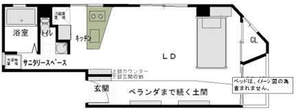 芦屋市大桝町の賃貸マンションの間取り