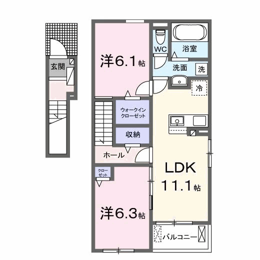 アルシャムス　Ⅰの間取り