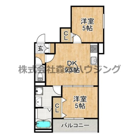 【間取り】 | 　クリエオーレ星田