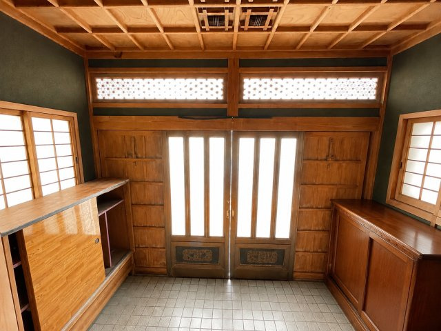 旭市足川　中古戸建の玄関|※画像の一部はAIを用いて加工・編集しています。実際の状況と異なる場合がありますので、ご了承下さい。