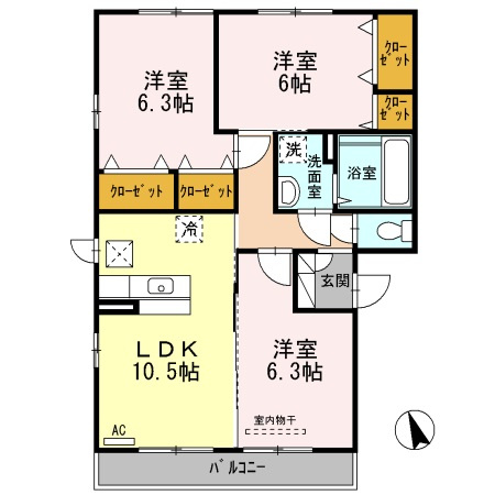 Villa Primavera Ⅰ棟の間取り