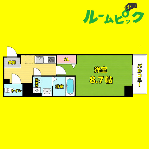 S-RESIDENCE神宮西駅前ascent(アセント)　名古屋市賃貸　仲介手数料無料の間取り