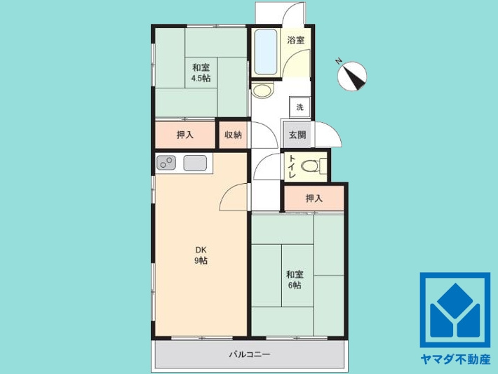 淀団地第一住宅2棟の間取り
