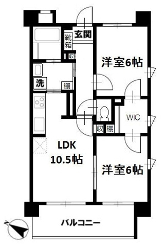 南柏ポラール・コートの間取り