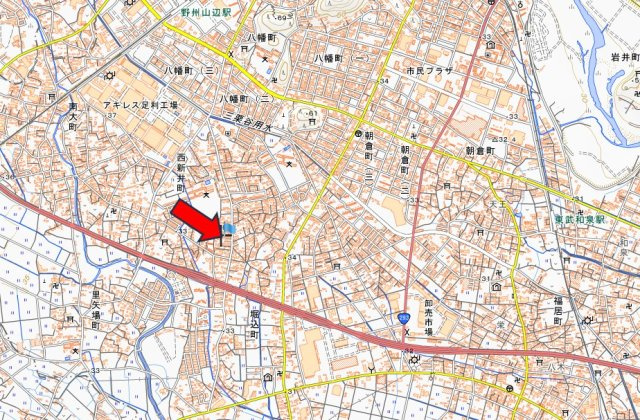 足利市　1棟アパートの地図