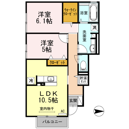 クレール西脇の間取り