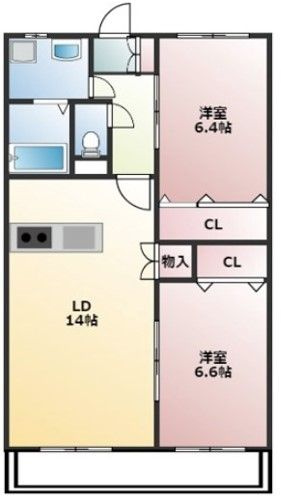 ソレイユ合川の間取り|使い勝手の良い間取りです♪