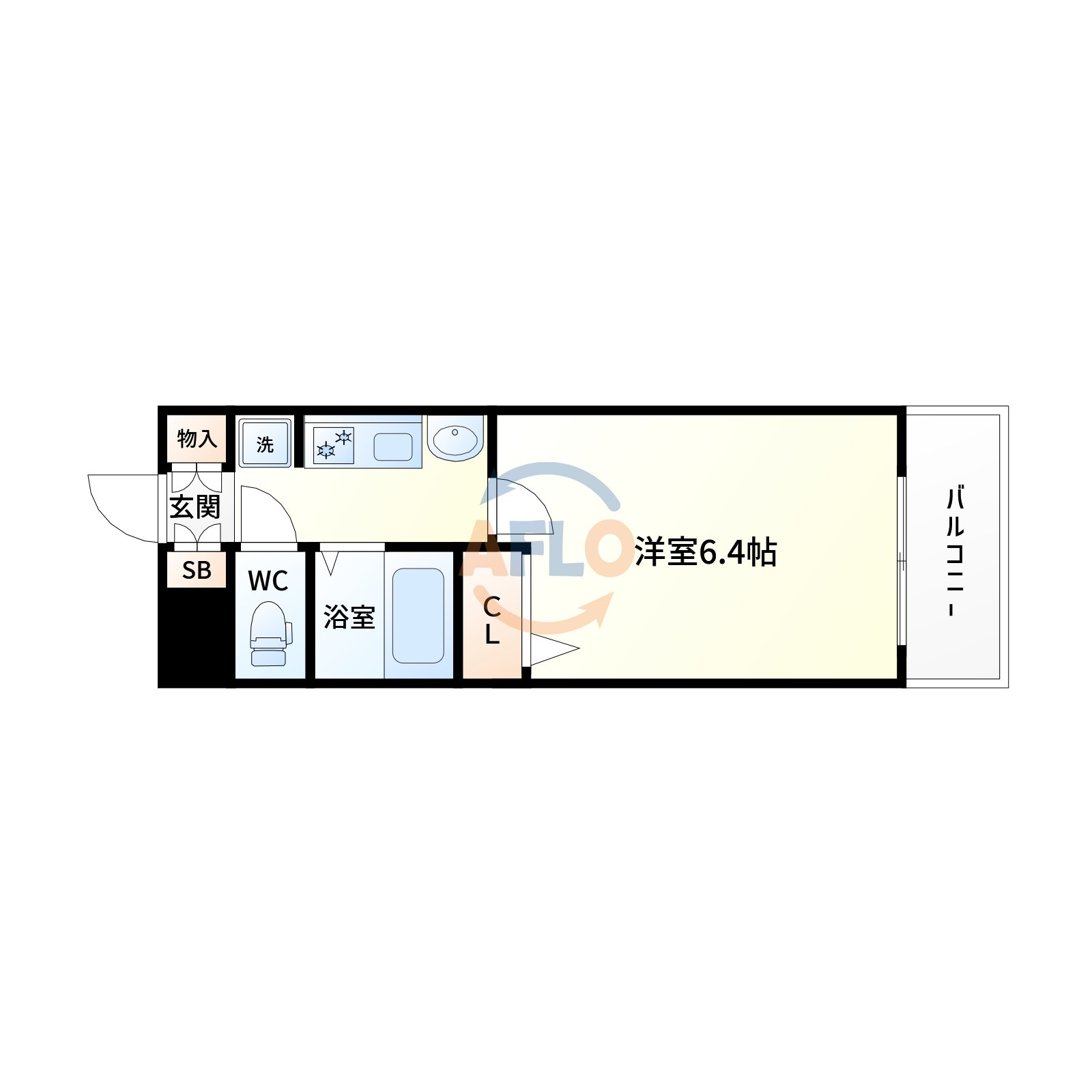 エステムコート新大阪VIIステーションプレミアムの間取り|エステムコート新大阪Ⅶステーションプレミアム　間取り