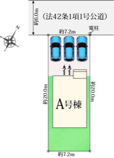 【区画図】 | 静岡市清水区蜂ヶ谷 新築建売 | 区画図です