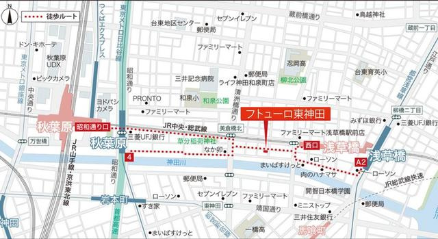 フトューロ東神田の地図