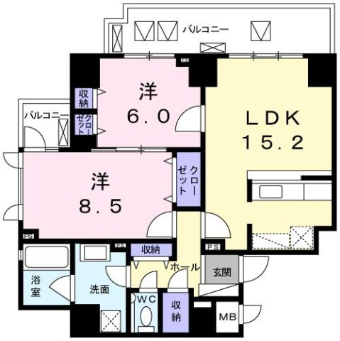 テラス　イースト　フォーの間取り