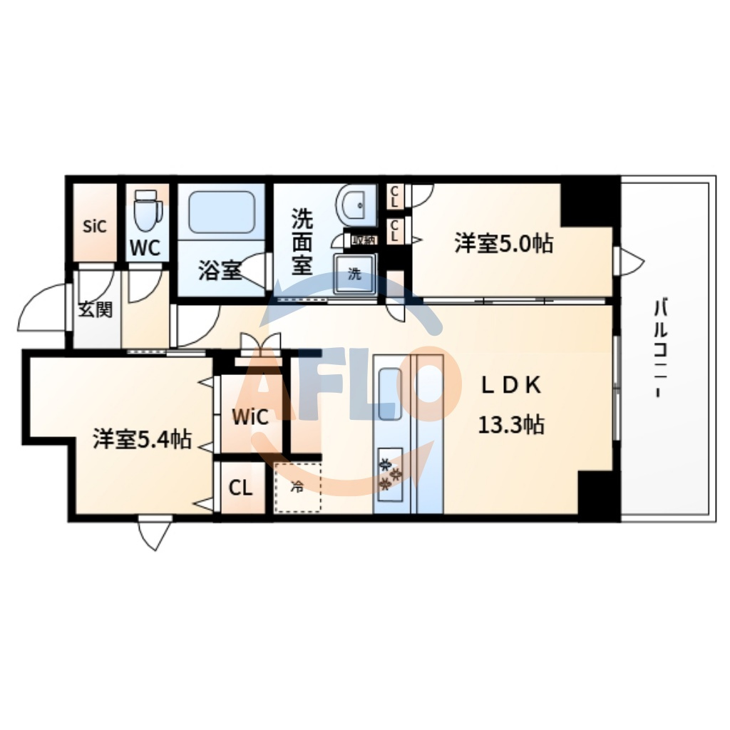 スプランディッド都島　内代小学校区の間取り