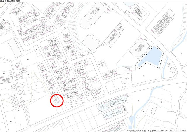 2026/8/5新規　賃貸　高山市新宮町　6.5万の地図