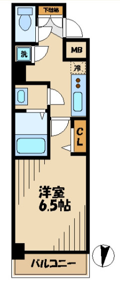 千代田区神田東松下町の賃貸マンションの間取り