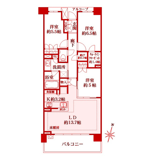 【間取り】 | ザ・パークハウス新川崎