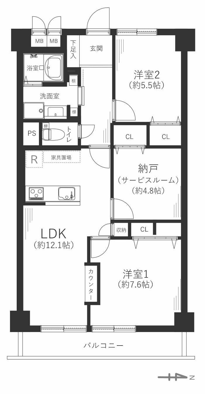 ハイマート豊中の間取り