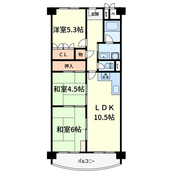 【間取り】 | メゾン水無瀬四号棟
