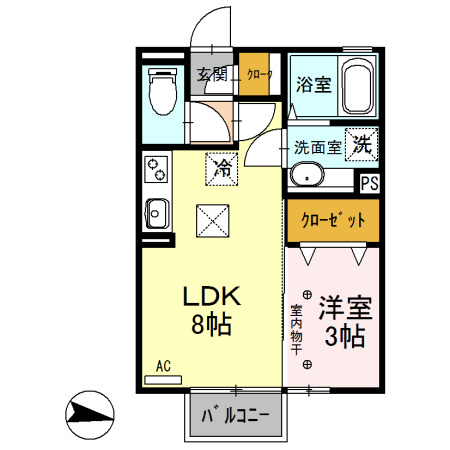 Floral Nakajima Ⅱの間取り