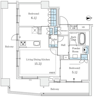 【間取り】 | ティサージュ芝公園