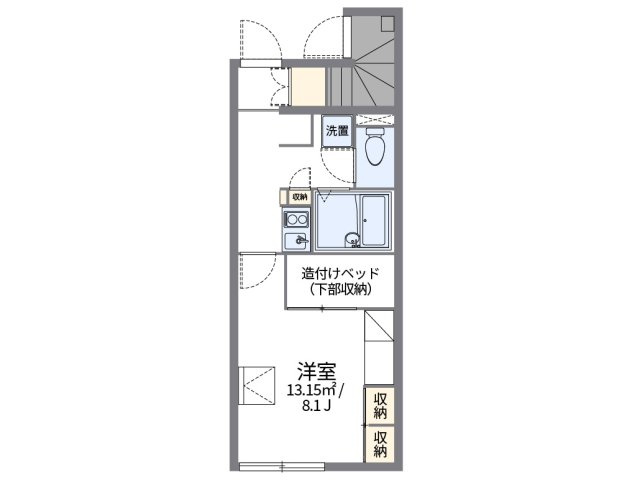 【間取り】 | レオパレス烏帽子２ | 代表的な間取のため実際の間取とは異なる場合があります