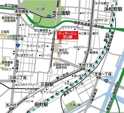 【地図】 | ティサージュ芝公園