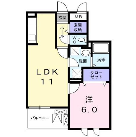ラフレシールⅡの間取り