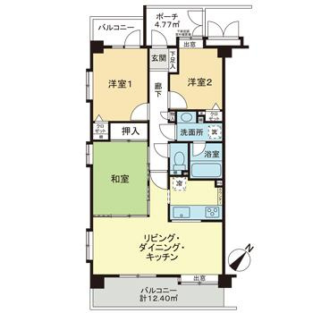 ライオンズマンション南行徳の間取り