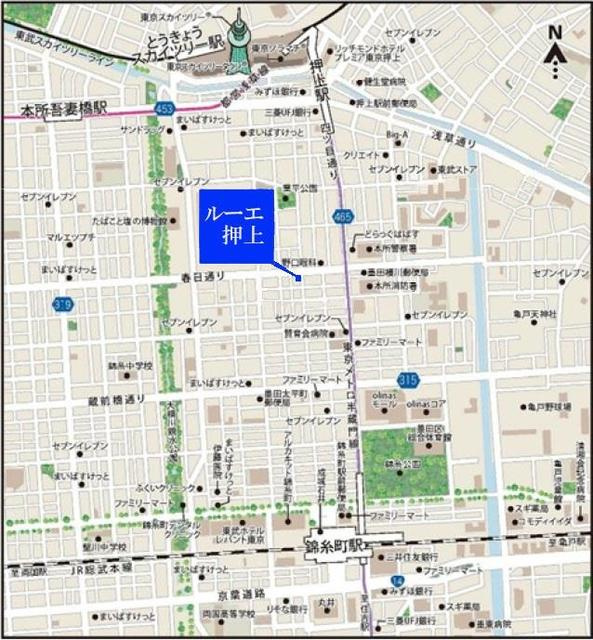 ルーエ押上の地図