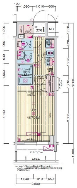 プレサンス今池駅前フェルディノの間取り