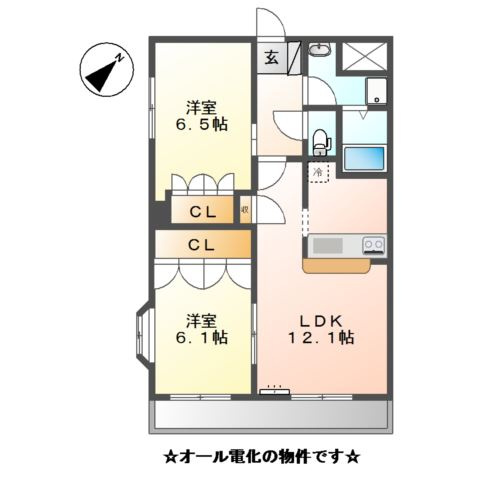 ビレッジあじきの間取り