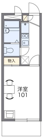 レオパレスツインハイツＢの間取り|代表的な間取のため実際の間取とは異なる場合があります