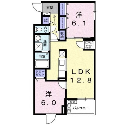 ラシーヌ　菊名　Ⅱ　Ｓの間取り