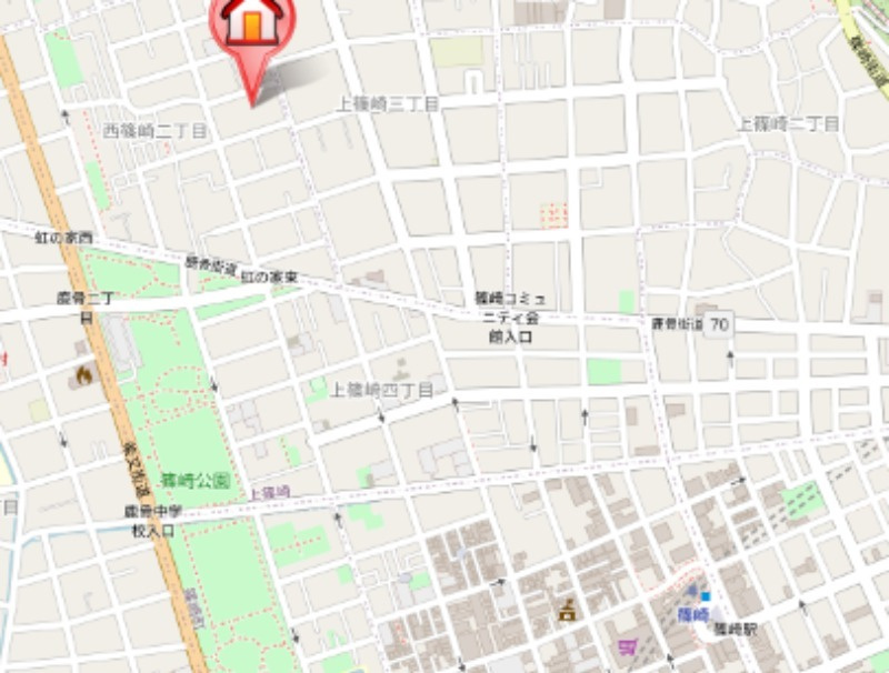 ライズ西篠崎の地図