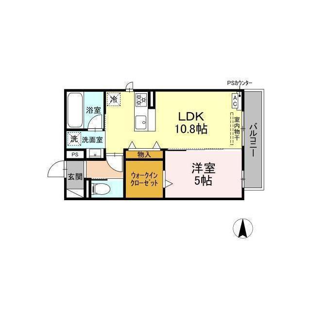 瑞穂市稲里のアパートの間取り
