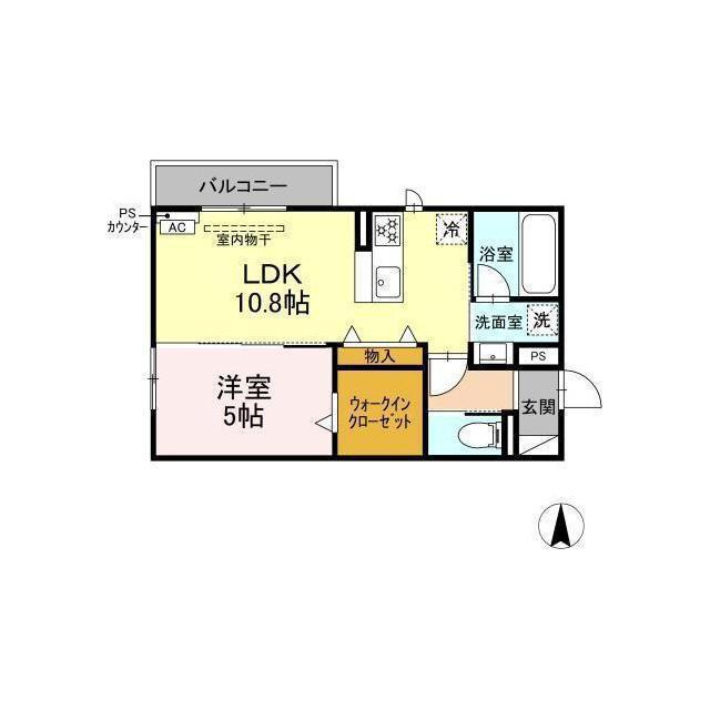 瑞穂市稲里のアパートの間取り