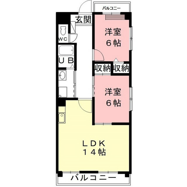 瑞穂市穂積のアパートの間取り