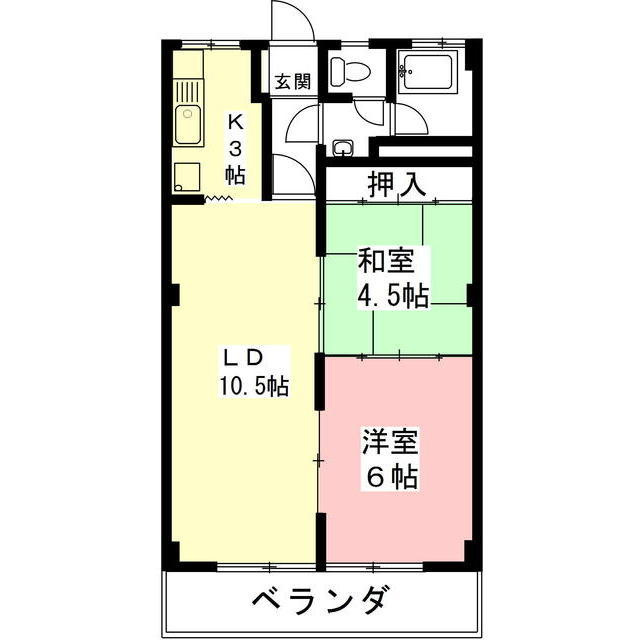 森島コーポラスの間取り