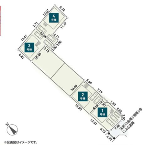 愛川町中津新築戸建て　第6-3号棟の区画図|区画図「愛川町中津新築戸建て」