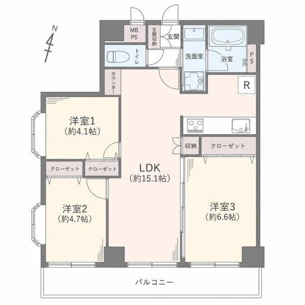 クリオ小机壱番館の間取り|使い勝手の良い3LDK
お気軽にお問い合わせください。