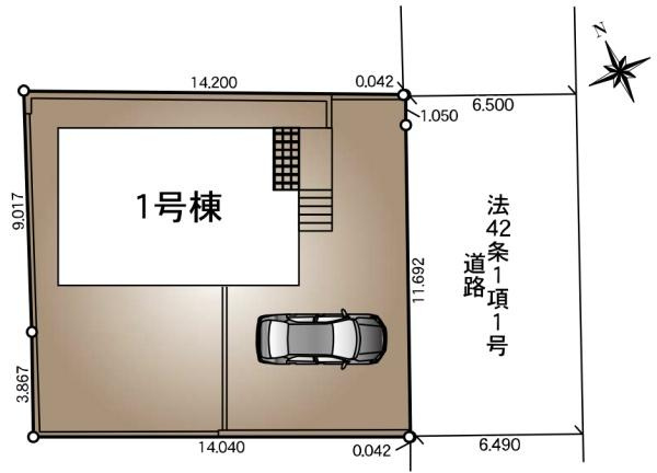 横浜市緑区上山３丁目の新築一戸建の区画図|限定1区画の販売です！
お気軽にお問合せ下さい！