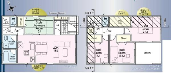 横浜市緑区上山３丁目の新築一戸建の間取り|使い勝手の良い4LDK
お気軽にお問い合わせください。