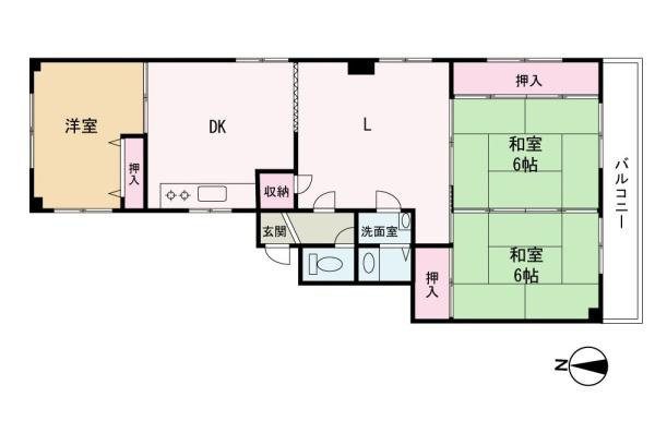 パークハイツ大新の間取り
