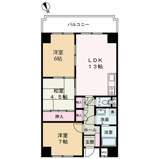 【間取り】 | アルコ・ラ・カーサ佃町II