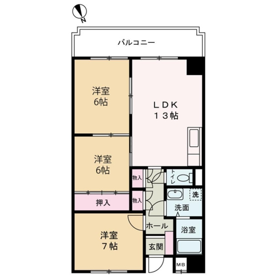 【間取り】 | アルコ・ラ・カーサ佃町II（R-SL）