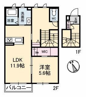 【間取り】 | モンテクオレールB