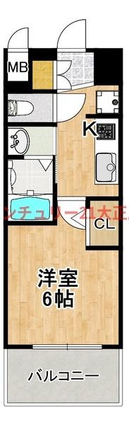 エステムコート難波WEST-SIDE9レデントの間取り
