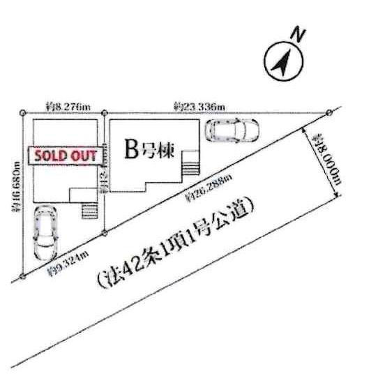 豊田市水源町2丁目29番　全2棟・B棟の区画図