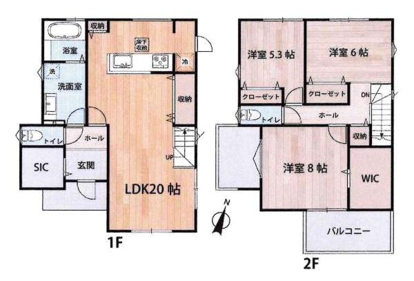 幸田町大草・中古戸建の間取り|間取り図です